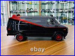 1/18 Diecast Full Opening HotWheels GMC Vandura Panel Van A-Team in Black/Grey