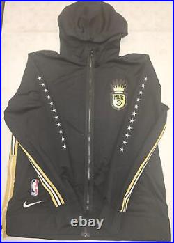 167 ATLANTA HAWKS Team Player Issued MLK Hooded Full Zip Warm Up Jacket LG RARE