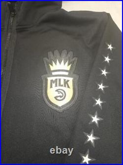 167 ATLANTA HAWKS Team Player Issued MLK Hooded Full Zip Warm Up Jacket LG RARE