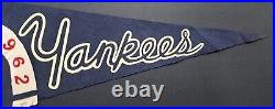 1962 New York Yankees World Series Champions Full Team Photo Pennant Vtg MLB