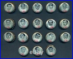 1964-65 COCA COLA NEW YORK RANGERS COKE CAPS withCork FULL TEAM SET 18/18 EX-NM