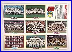 1978 RARE Topps Full Sheet 26Team Checklists Uncut