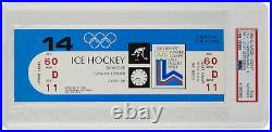 1980 Olympics Hockey Full Ticket Feb. 14th Team USA vs. Czech PSA