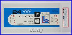1980 Olympics Hockey Full Ticket Feb 24 Team USA vs. Finland PSA
