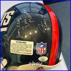 1986 New York Giants Super Bowl Champs Team Signed Full Size Helmet JSA COA