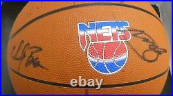 1992-93 NJ Nets Team Signed Ball including Drazen Petrovic with Full JSA Letter