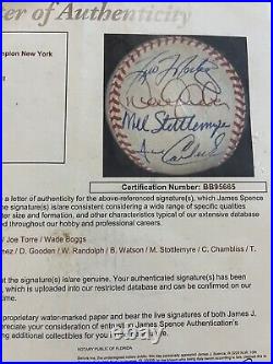 1996 New York Yankees HOF (s) Official Team Signed Baseball, JSA Full Letter