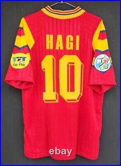 1996 ROMANIA Home S/S No. 10 HAGI EURO 96 Home Official jersey BNWT Full Patch