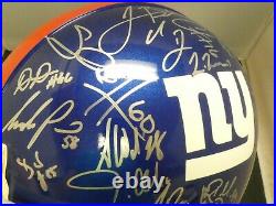 2007 NY Giants Team Signed Full Size Pro Helmet Over 40 Autos with Steiner Sticker