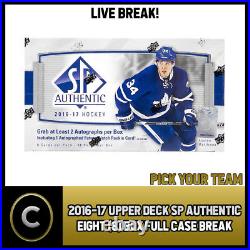 2016-17 Upper Deck Sp Authentic 8 Box (full Case) Break #h932 Pick Your Team