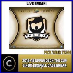 2018-19 Upper Deck The Cup 6 Box (full Case) Break #h597 Pick Your Team
