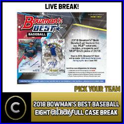 2018 Bowman's Best Baseball 8 Box (full Case) Break #a200 Pick Your Team
