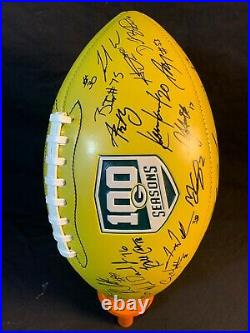 2018 Green Bay Packers Football Autographed 100 Seasons Full Team Give Back