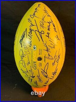 2018 Green Bay Packers Football Autographed 100 Seasons Full Team Give Back