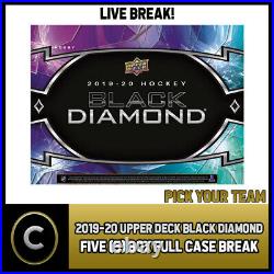2019-20 Upper Deck Black Diamond 5 Box (full Case) Break #h992 Pick Your Team