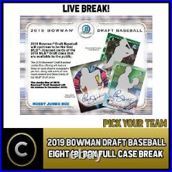 2019 Bowman Draft Baseball 8 Box (full Case) Break #a1545 Pick Your Team