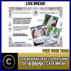 2019 Bowman Draft Super Jumbo 6 Box (full Case) Break #a657 Pick Your Team