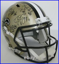 2019 New Orleans Saints team signed full size football helmet COA exact proof