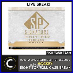 2020-21 Signature Legends Hockey 8 Box (full Case) Break #h1635 Pick Your Team