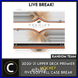 2020-21 Upper Deck Premier Hockey 5 Box Full Case Break #h1328- Random Teams