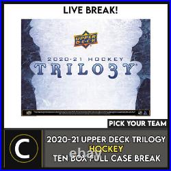 2020-21 Upper Deck Trilogy Hockey 10 Box Full Case Break #h1083 Pick Your Team