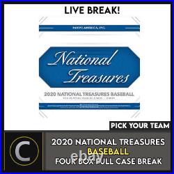 2020 National Treasures Baseball 4 Box (full Case) Break #a1126 Pick Your Team