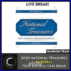 2020 National Treasures Baseball 4 Box (full Case) Break #a987 Random Teams