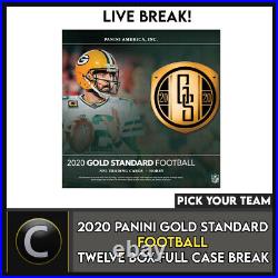 2020 Panini Gold Standard Football 12 Box Full Case Break #f506 Pick Your Team