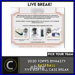 2020 Topps Dynasty Baseball 5 Box (full Case) Break #a1033 Pick Your Team
