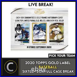 2020 Topps Gold Label Baseball 16 Box (full Case) Break #a1333 Pick Your Team