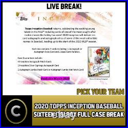 2020 Topps Inception Baseball 16 Box (full Case) Break #a859 Pick Your Team