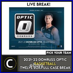 2021-22 Donruss Optic Basketball 12 Box (full Case) Break #b842 Pick Your Team