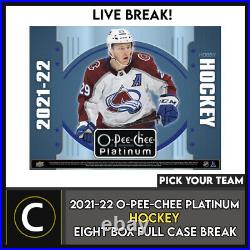 2021-22 O-pee-chee Platinum Hockey 8 Box Full Case Break #h1467 Pick Your Team