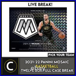 2021-22 Panini Mosaic Basketball 12 Box (full Case) Break #b883 Pick Your Team