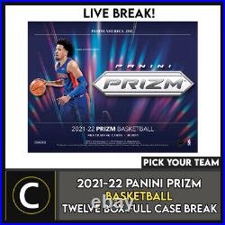 2021-22 Panini Prizm Basketball 12 Box (full Case) Break #b812 Pick Your Team