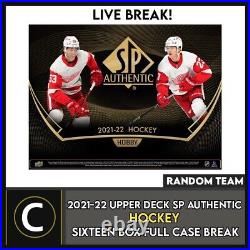 2021-22 Sp Authentic Hockey 16 Box (full Case) Break #h1557 Random Team