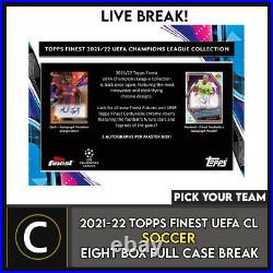 2021/22 Topps Finest Uefa CL Soccer 8 Box Full Case Break #s260 Pick Your Team