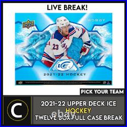 2021-22 Upper Deck Ice Hockey 12 Box (full Case) Break #h1533 Pick Your Team
