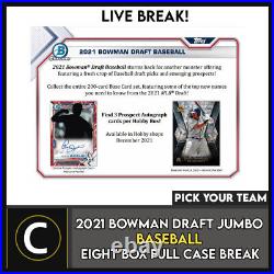 2021 Bowman Draft Jumbo Baseball 8 Box (full Case) Break #a1334 Pick Your Team