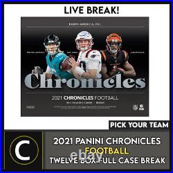 2021 Panini Chronicles Football 12 Box (full Case) Break #f954 Pick Your Team