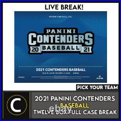 2021 Panini Contenders Baseball 12 Box (full Case) Break #a1323 Pick Your Team