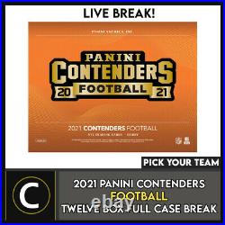2021 Panini Contenders Football 12 Box (full Case) Break #f877 Pick Your Team
