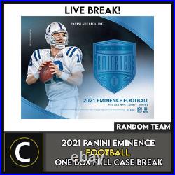 2021 Panini Eminence Football 1 Box (full Case) Break #f965 Random Teams