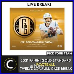2021 Panini Gold Standard Football 12 Box Full Case Break #f749 Pick Your Team