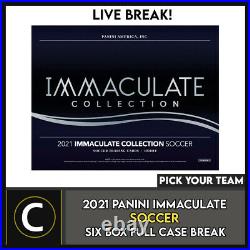 2021 Panini Immaculate Soccer 6 Box (full Case) Break #s216 Pick Your Team