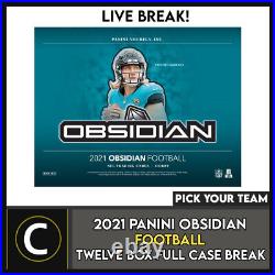 2021 Panini Obsidian Football 12 Box (full Case) Break #f935 Pick Your Team