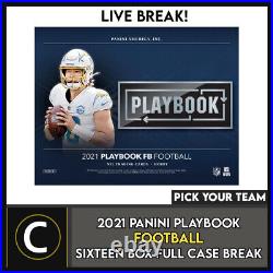 2021 Panini Playbook Football 16 Box (full Case) Break #f882 Pick Your Team
