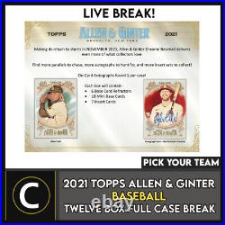2021 Topps Allen & Ginter Chrome 12 Box Full Case Break #a1348 Pick Your Team