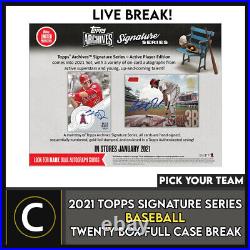 2021 Topps Archives Signature 20 Box (full Case) Break #a1044 Pick Your Team