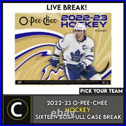 2022-23 O-pee-chee Hockey 16 Box (full Case) Break #h1637 Pick Your Team